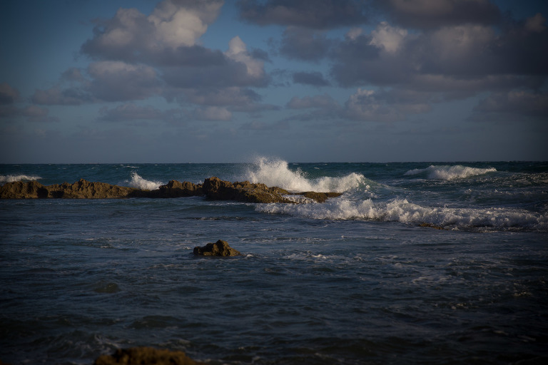 Waves crashing in Puerto Rico