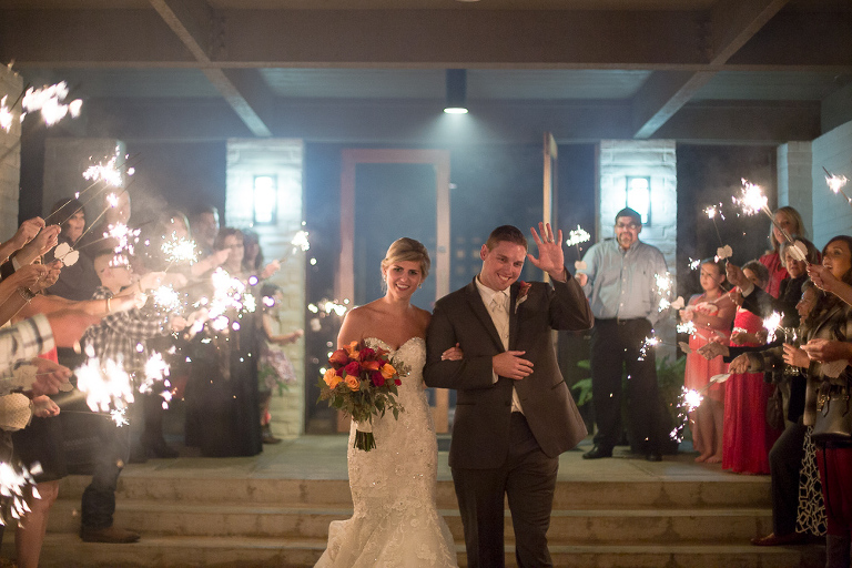 sparkler exit wedding tallgrass country club