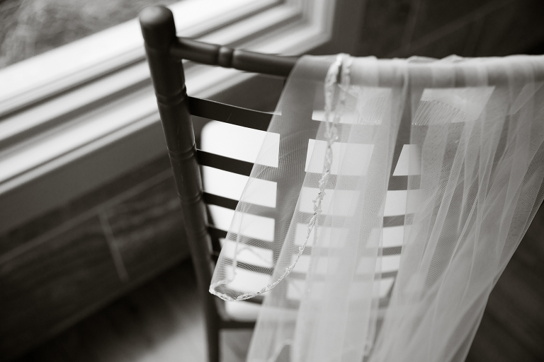 Wedding Veil on chair